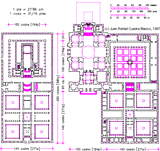 El Escorial in cubits