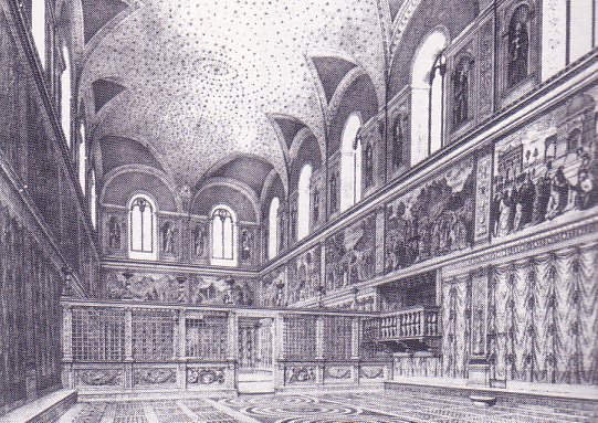 Interior de la Capilla Sixtina antes de Miguel ngel (segn Steinmann)