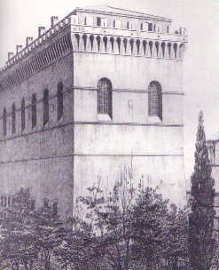 Exterior de la Capilla Sixtina antes de las ampliaciones del Vaticano (segn Steinmann)