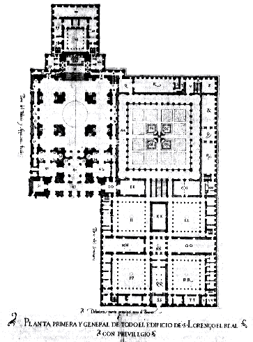 2) El monasterio reducido al esquema tradicional, segn la hiptesis de Chueca